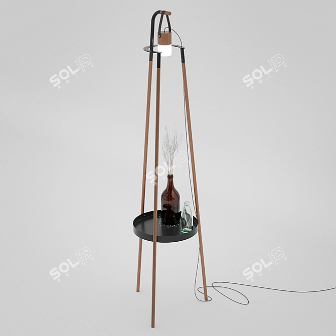 Modern Sleek Floor Lamp 3D model image 1