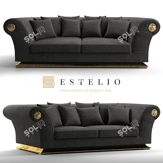 Luxury Estelio Phantom Sofa 3D model image 1