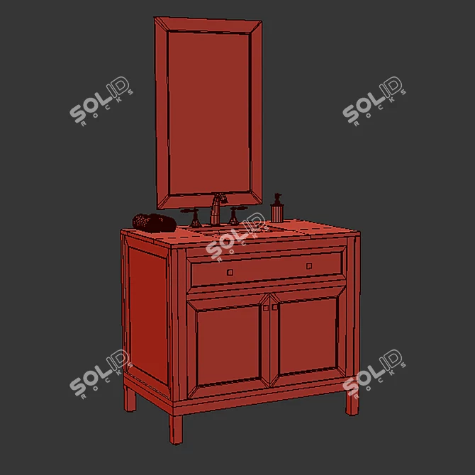 Chicago Series - Modern Vanity Set 3D model image 2