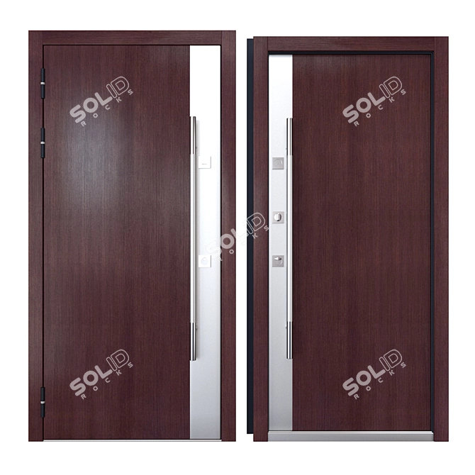 Stainless Steel Entrance Door: Inox S-3 3D model image 3