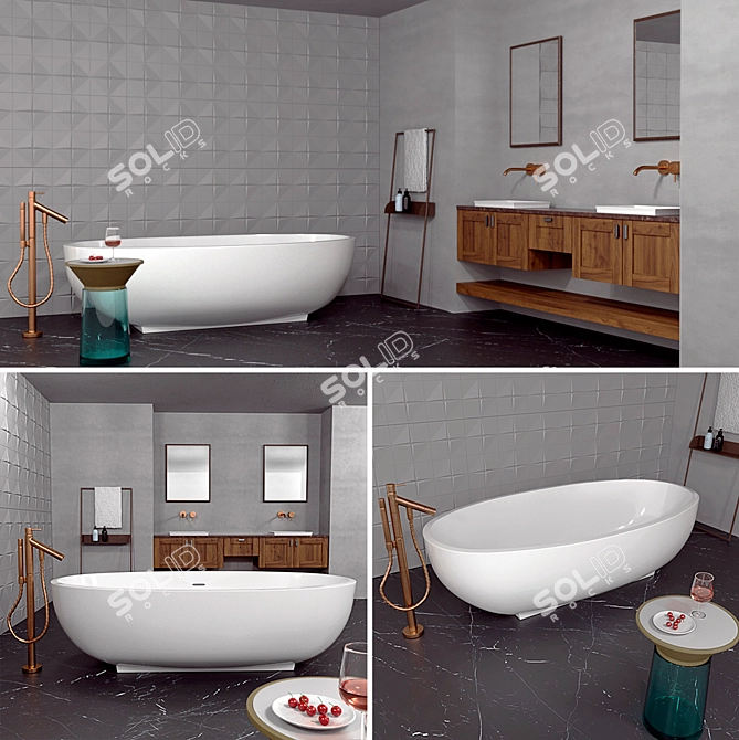 Axor Bathroom Set: Elegant and Functional 3D model image 1