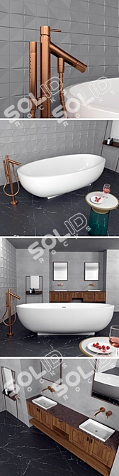 Axor Bathroom Set: Elegant and Functional 3D model image 2