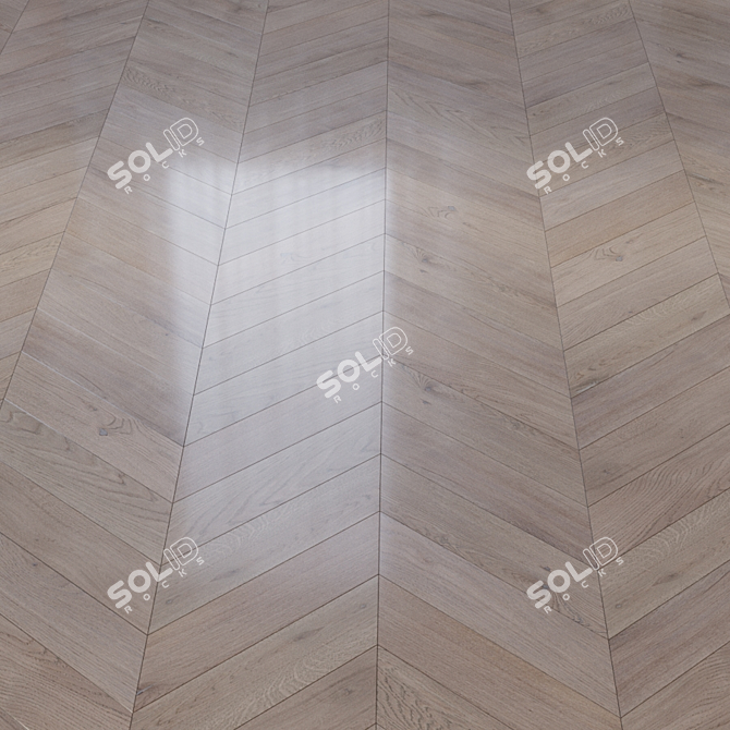 Coswick Oak Chambord: Classic Herringbone Parquet 3D model image 2