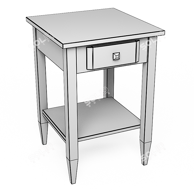 Richmond Walnut End Table: Stylish & Functional 3D model image 3