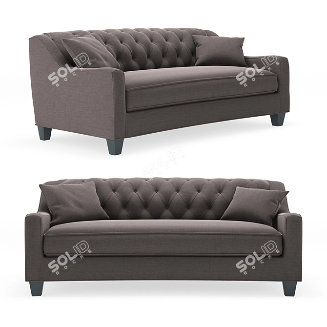 Riemann Smoke Polyester Sofa 3D model image 1