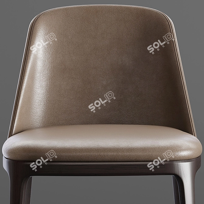 Poliform Grace Leather Chair - Timeless Elegance for Your Space 3D model image 2