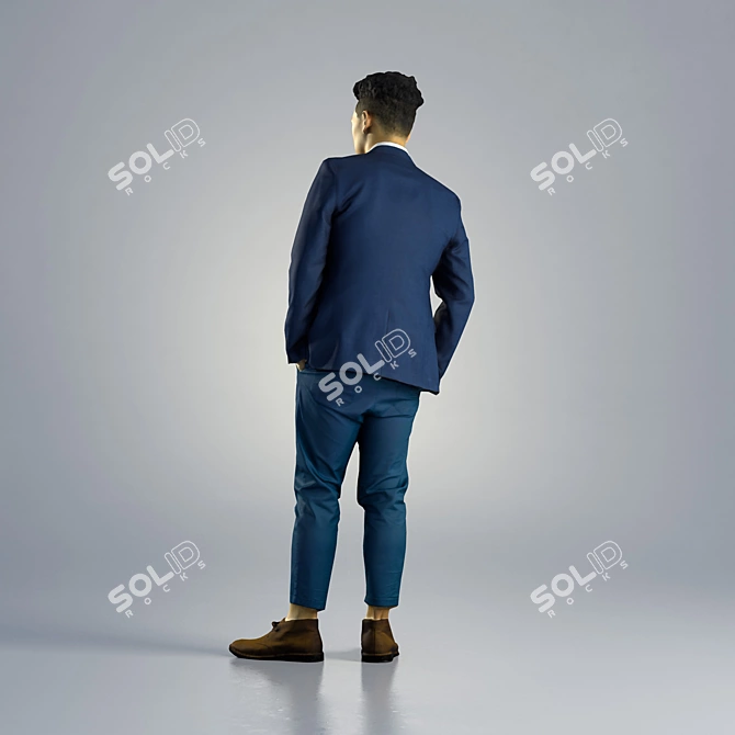 Business Standing Model Jake | 15K Polygons 3D model image 2