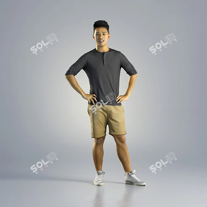 Jake Casual Standing 3D Model 3D model image 1