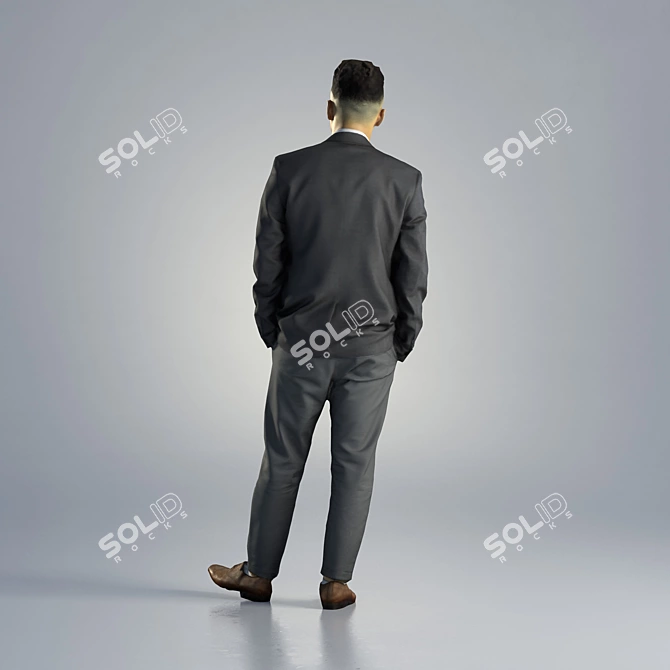 Man Kevin Business Standing 3D Model 3D model image 2