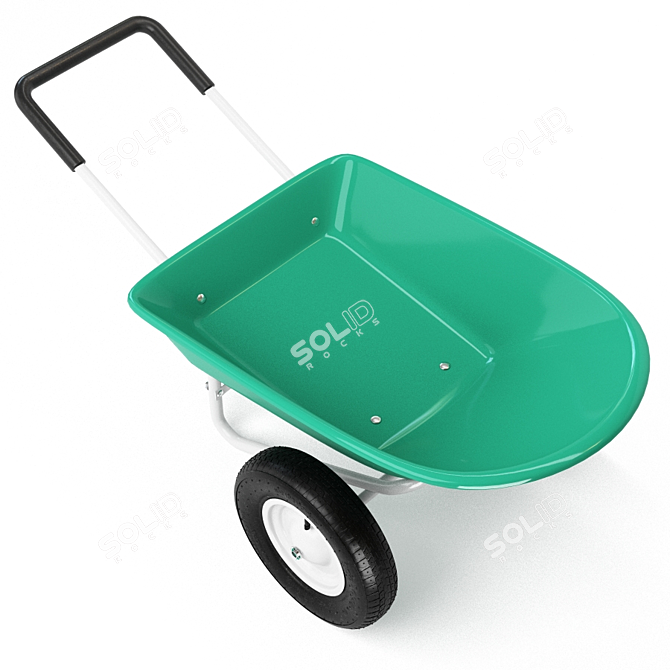 Giantex 2-Wheel Garden Wheelbarrow: Large Capacity 3D model image 2