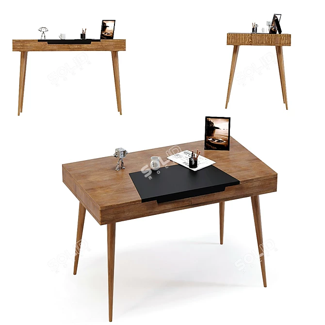 Stay Happy Writing Desk 3D model image 1