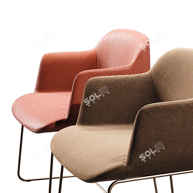 Quinti Comfort Deep Armchair 3D model image 2