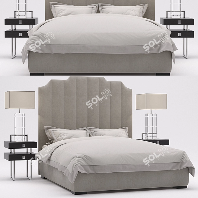 Elegant Holborn Headboard: Luxurious Bedroom Upgrade 3D model image 1