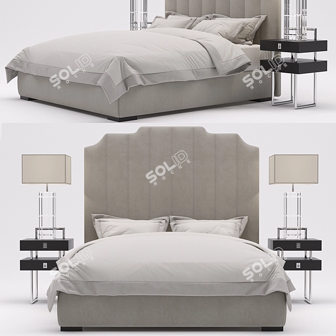 Elegant Holborn Headboard: Luxurious Bedroom Upgrade 3D model image 2