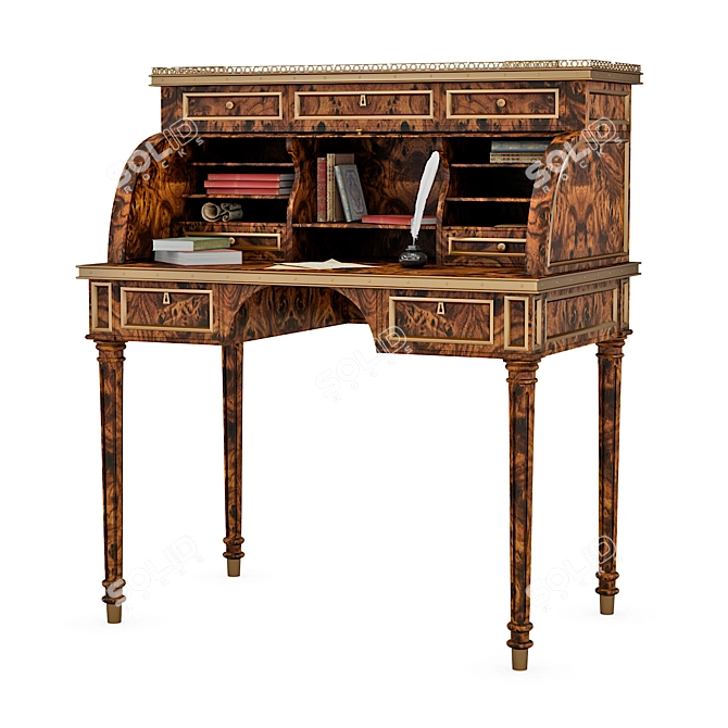 Althorp Living History: English Classic Bureau 3D model image 1
