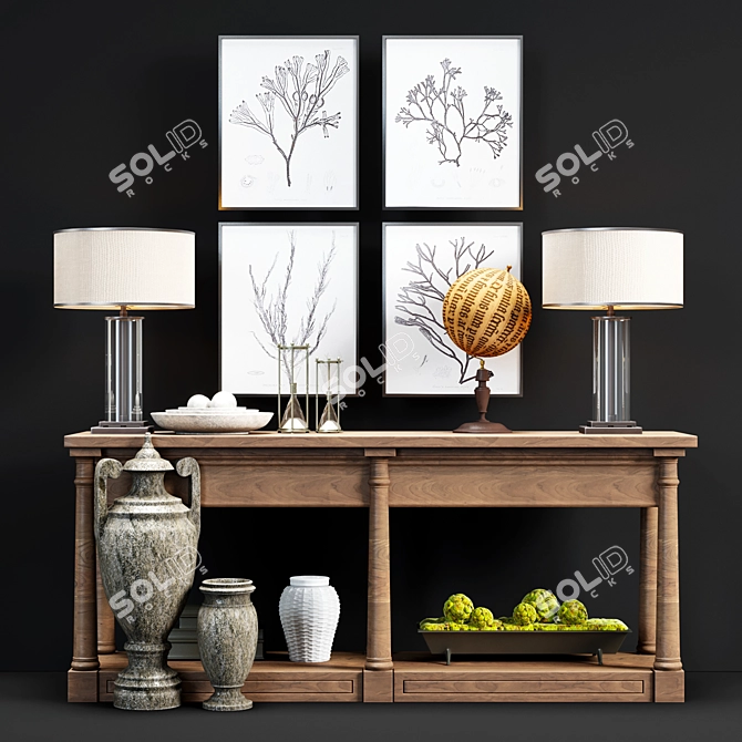 Restoration Hardware Decor Set  3D model image 1