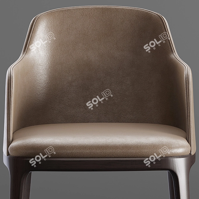  Poliform Grace Leather Chair 3D model image 2