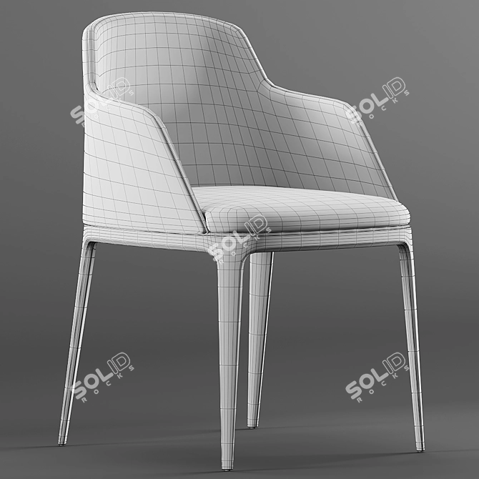  Poliform Grace Leather Chair 3D model image 3