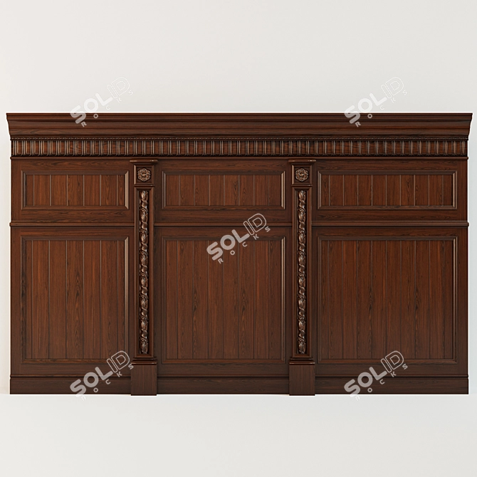 Classic Wood Panel Set 3D model image 1