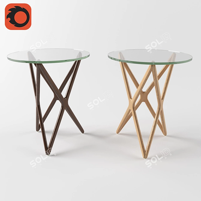 Modern Dual Tone Coffee Table 3D model image 1