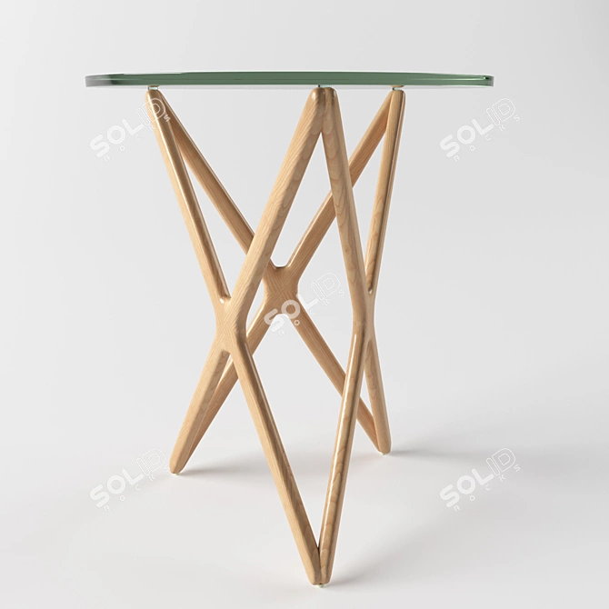 Modern Dual Tone Coffee Table 3D model image 2