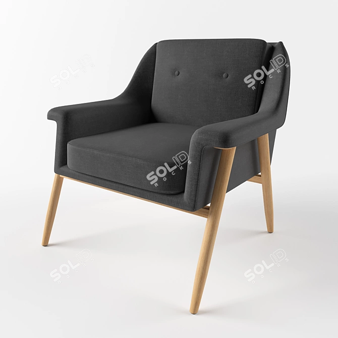 Elegant Edinburg Chair 3D model image 2