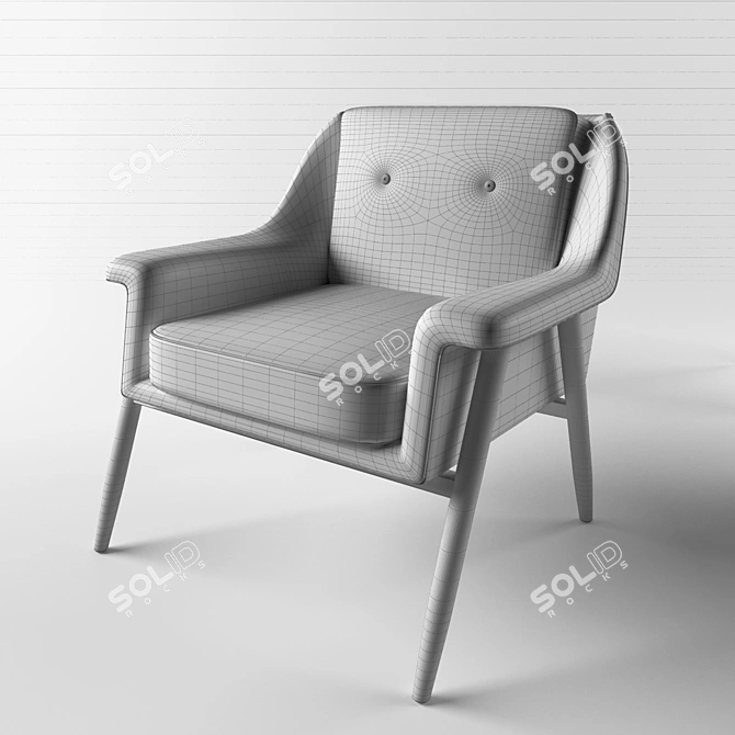 Elegant Edinburg Chair 3D model image 3