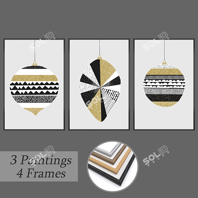 Versatile Wall Art Set: №603 3D model image 1