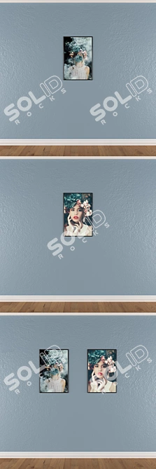 Modern Wall Art Set with Multiple Frames 3D model image 3