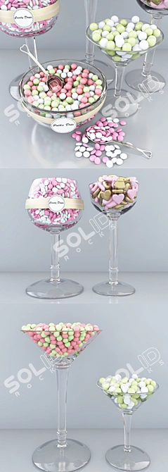 Polka Dot Delight Candy Bar 3D model image 2