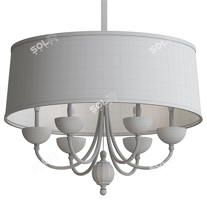 Ethereal Rustic Chandelier 3D model image 3