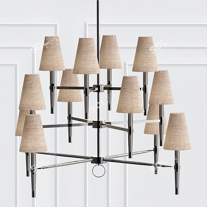 Luxury Ventana Chandelier 3D model image 2