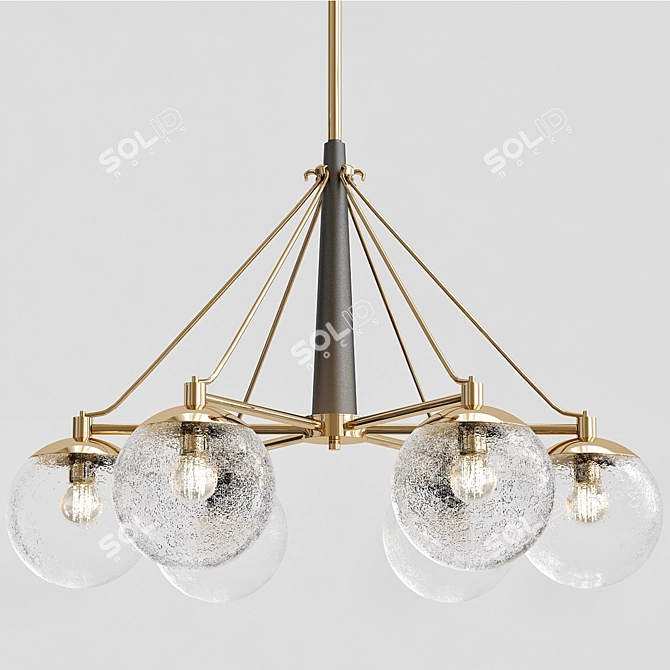 Glamorous Marilyn 6 Light Pendant 3D model image 1