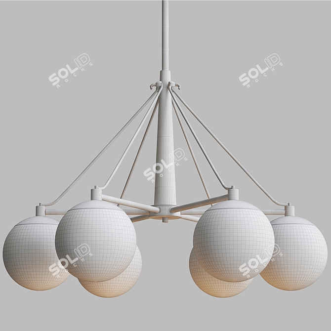 Glamorous Marilyn 6 Light Pendant 3D model image 2