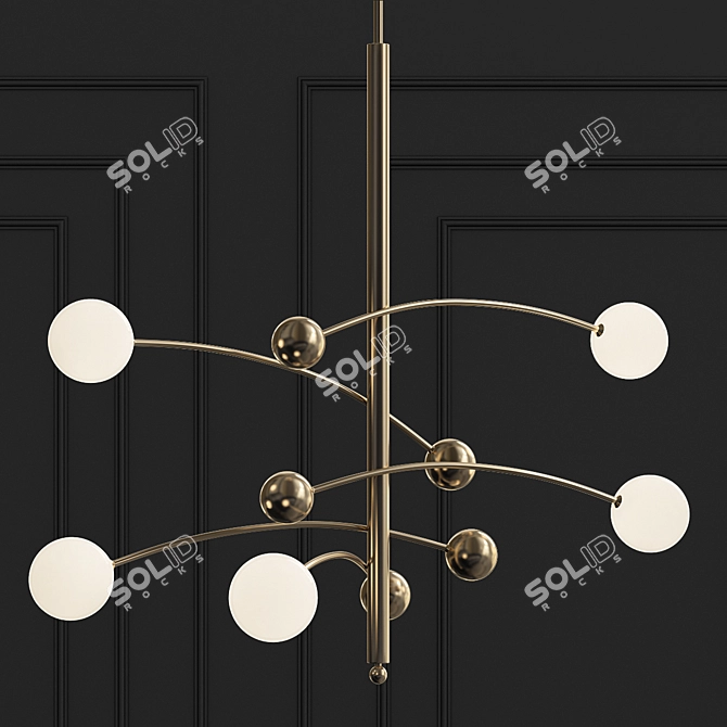 Elegant Crystal Chandelier 3D model image 1