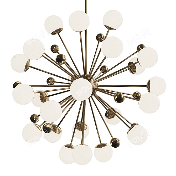 Sparkling Sputnik Firework Chandelier 3D model image 1