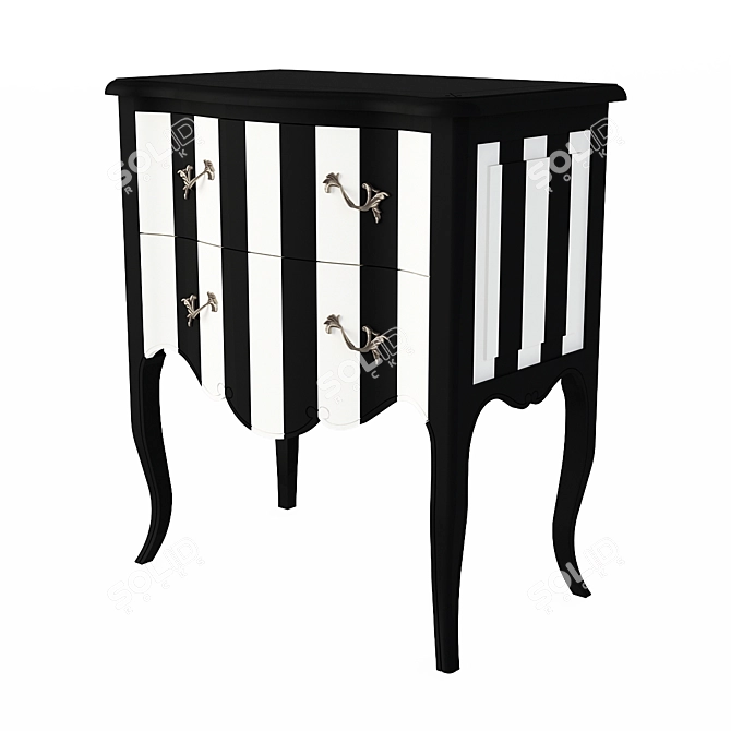 Montigny M621S Bedside Table: Elegant and Compact 3D model image 1