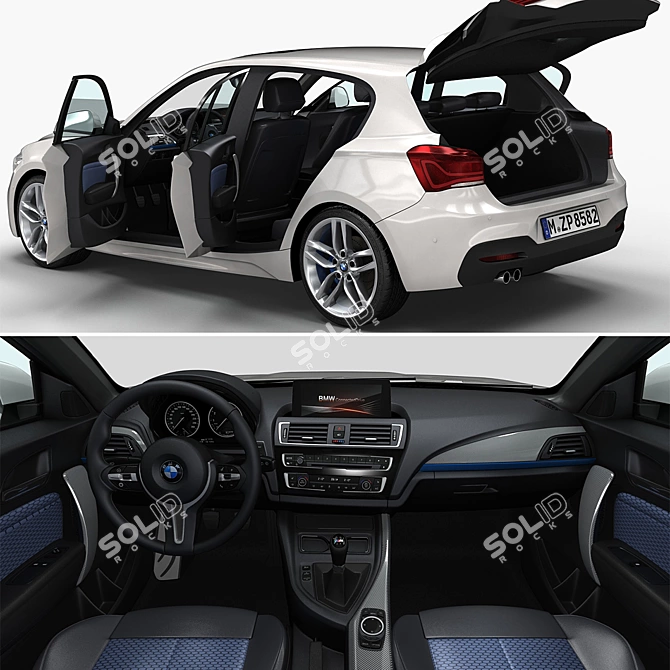 Highly Detailed BMW 1 Series 3D Model 3D model image 2