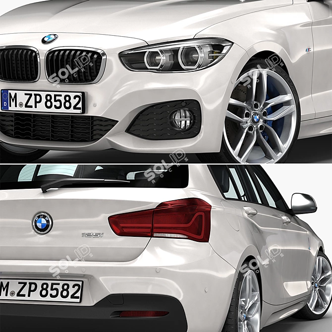 Highly Detailed BMW 1 Series 3D Model 3D model image 3