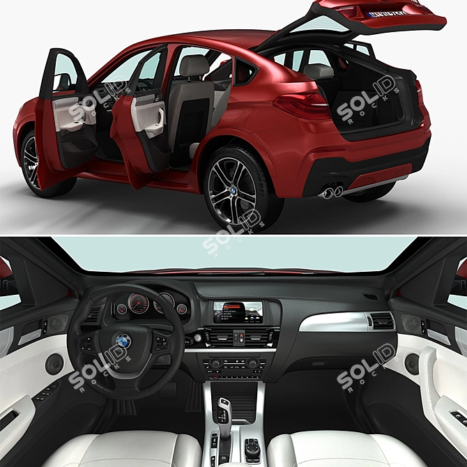 High-quality BMW X4 3D Model with Detailed Interior 3D model image 2