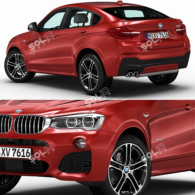 High-quality BMW X4 3D Model with Detailed Interior 3D model image 5