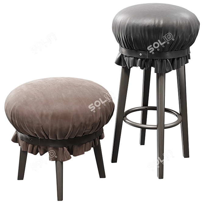 Comfy Popit Pouf: Stylish and Versatile Seat 3D model image 1