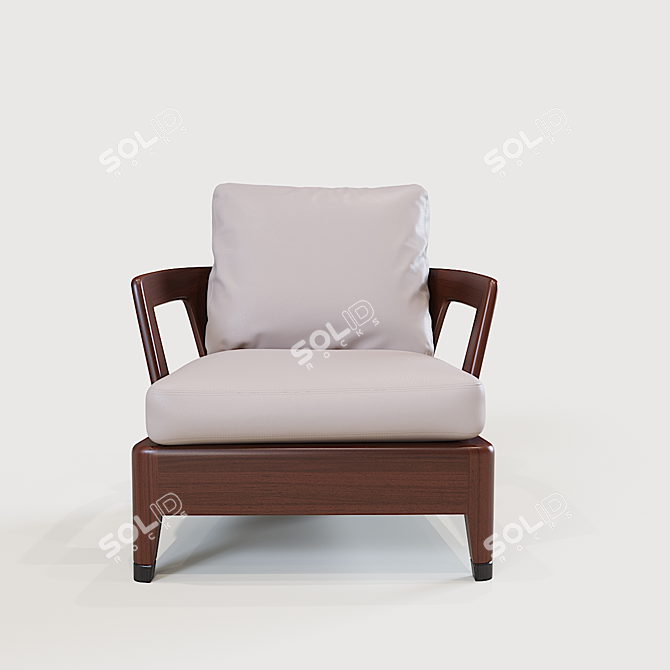 Eleganza Incarnata: Minotti Virginia Armchair 3D model image 2