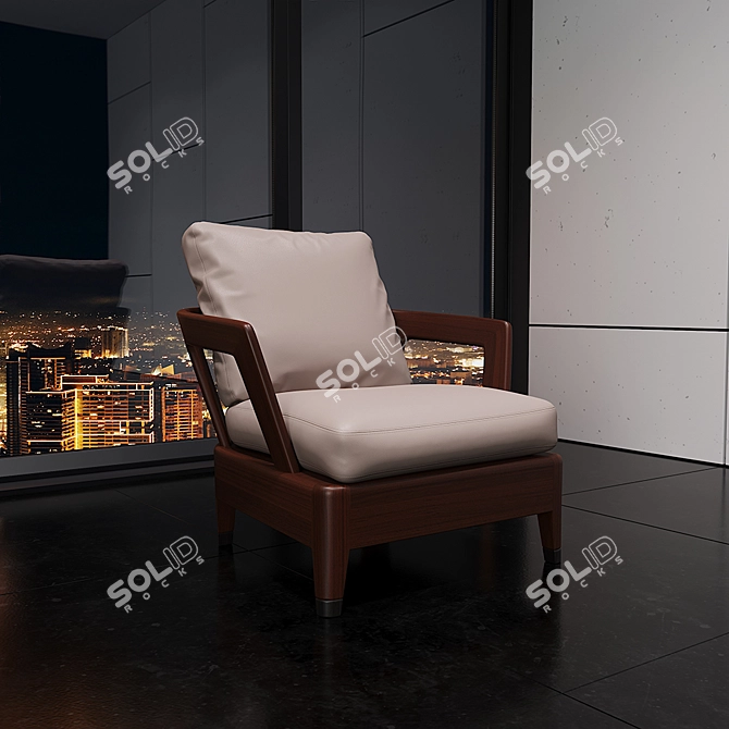 Eleganza Incarnata: Minotti Virginia Armchair 3D model image 3