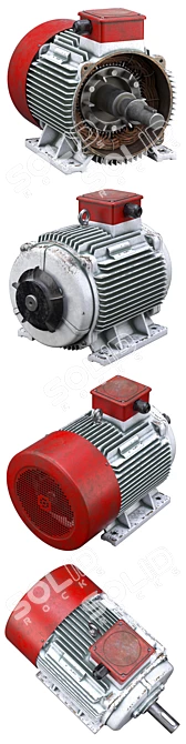 Smooth Electric Motor 3D model image 2