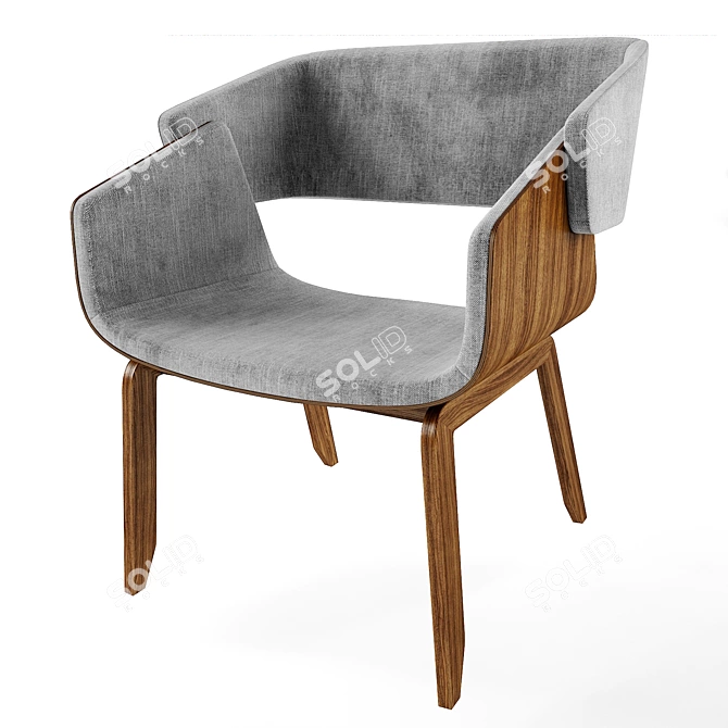 Modern Comfort Chair 3D model image 2