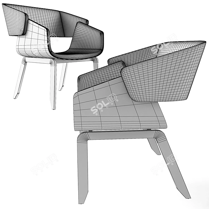 Modern Comfort Chair 3D model image 3