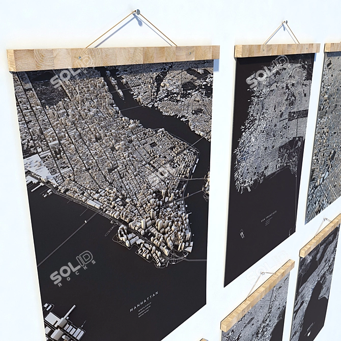 Luis Dilger's USA City Posters 3D model image 2