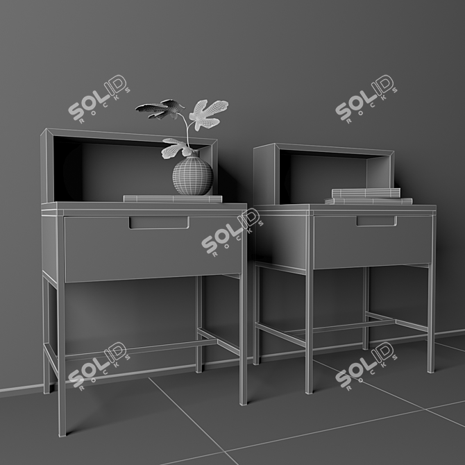 Sleek Bedside Table | Howie 3D model image 2