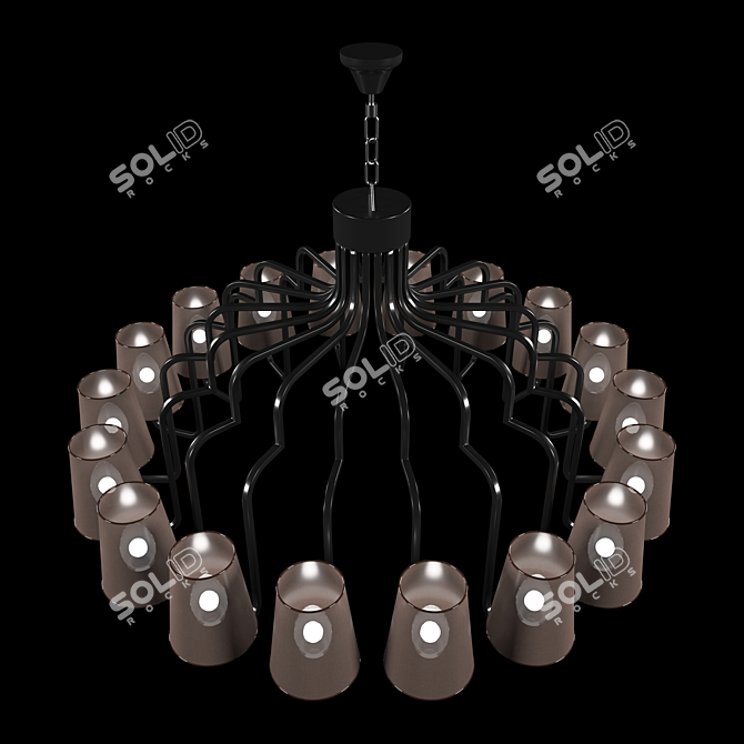 Ricersata Elegant Crystal Chandelier 3D model image 2